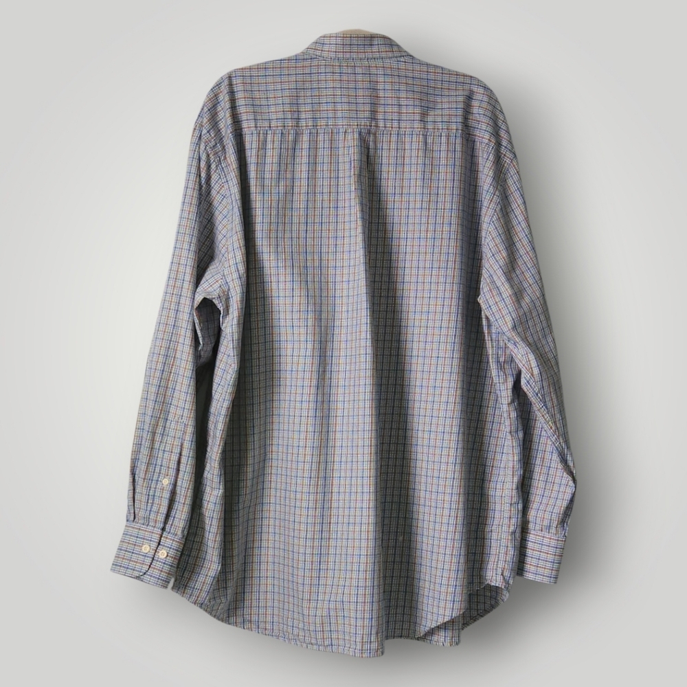2 Peter Millar Dress Shirts XXL 100% Cotton Plaid Button Down Casual Lot Bundle - Picture 7 of 15